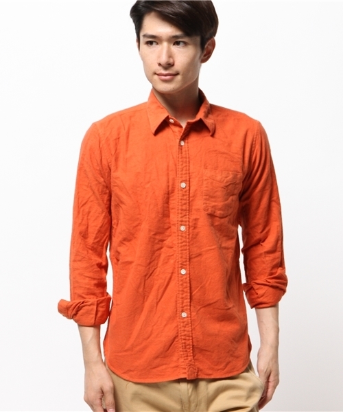 JOURNAL STANDARD（ジャーナルスタンダード）の「起毛ネルシャツ#（シャツ/ブラウス・メンズ・ホワイト/レッド/ネイビー/サファリグリーン・LARGE/MEDIUM）」の10枚目の写真