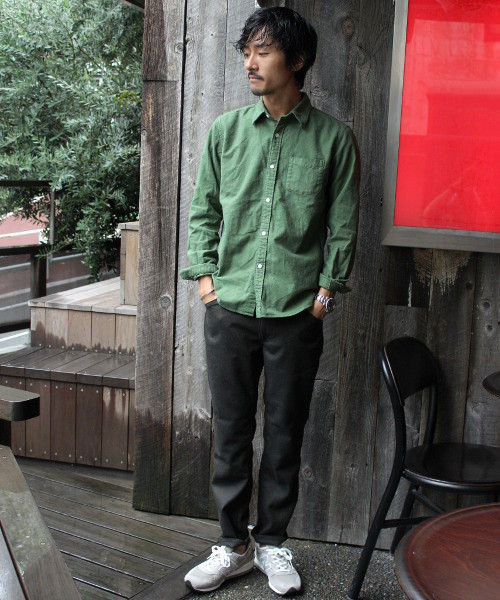 JOURNAL STANDARD（ジャーナルスタンダード）の「起毛ネルシャツ#（シャツ/ブラウス・メンズ・ホワイト/レッド/ネイビー/サファリグリーン・LARGE/MEDIUM）」の11枚目の写真