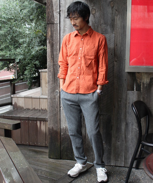 JOURNAL STANDARD（ジャーナルスタンダード）の「起毛ネルシャツ#（シャツ/ブラウス・メンズ・ホワイト/レッド/ネイビー/サファリグリーン・LARGE/MEDIUM）」の13枚目の写真