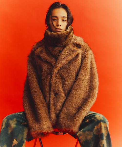 aiver ファーコート AIVER（アイバー）の「AIVER ショートフェイクファーコート