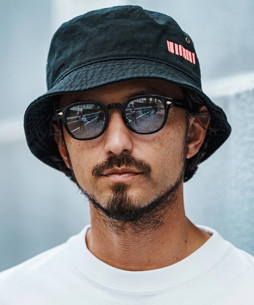 mko12338-Barcode Embroidery Bucket Hat バケットハット