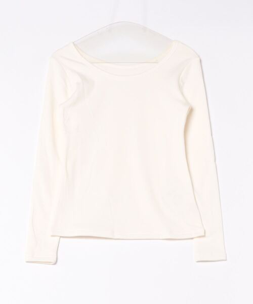 aimoha(アイモハ)の「【Aimoha】Uネック裏起毛インナートップス (AW) (LV)(Tシャツ/カットソー・レディース・ベージュ/ブラウン/ホワイト/ブラック・SMALL/MEDIUM/LARGE/X-LARGE/XX-LARGE)」の6枚目の写真