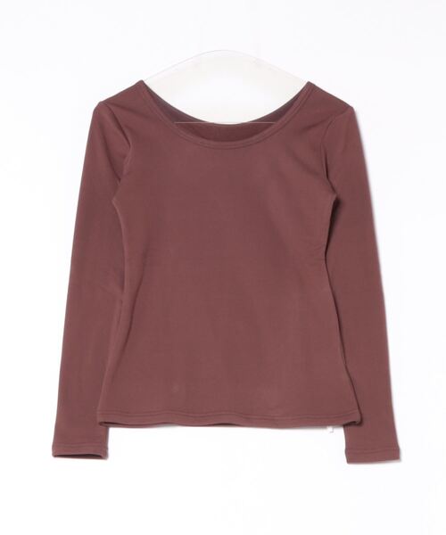 aimoha(アイモハ)の「【Aimoha】Uネック裏起毛インナートップス (AW) (LV)(Tシャツ/カットソー・レディース・ベージュ/ブラウン/ホワイト/ブラック・SMALL/MEDIUM/LARGE/X-LARGE/XX-LARGE)」の8枚目の写真
