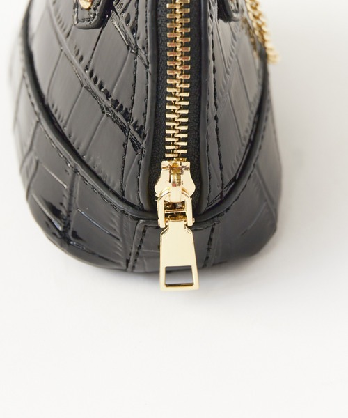 セール】2WAY クロコ調 きらきらチェーン マイクロミニバッグ