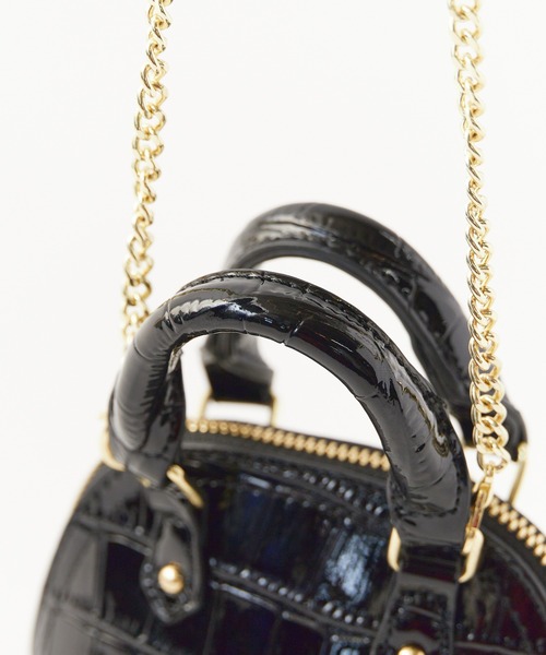 セール】2WAY クロコ調 きらきらチェーン マイクロミニバッグ セール】2WAY クロコ調 きらきらチェーン マイクロミニバッグ