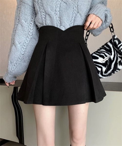 Dream garden（ドリームガーデン）の「ボックスタックハイウエストフレアミニスカート（スカート・レディース・ブラック/ブラウン・S/M/L/XL/2XL/3XL）」の10枚目の写真