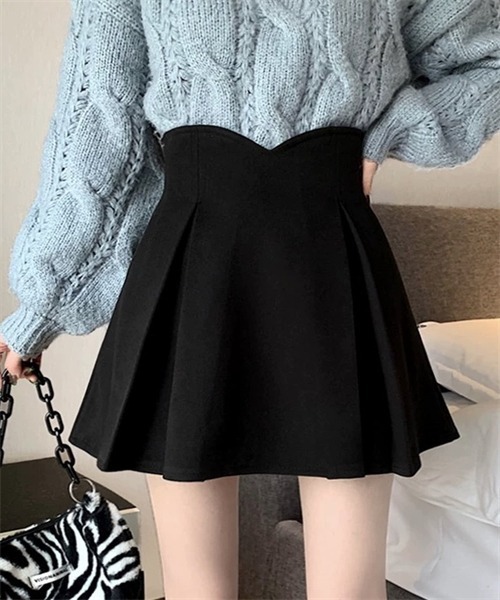 Dream garden（ドリームガーデン）の「ボックスタックハイウエストフレアミニスカート（スカート・レディース・ブラック/ブラウン・S/M/L/XL/2XL/3XL）」の8枚目の写真