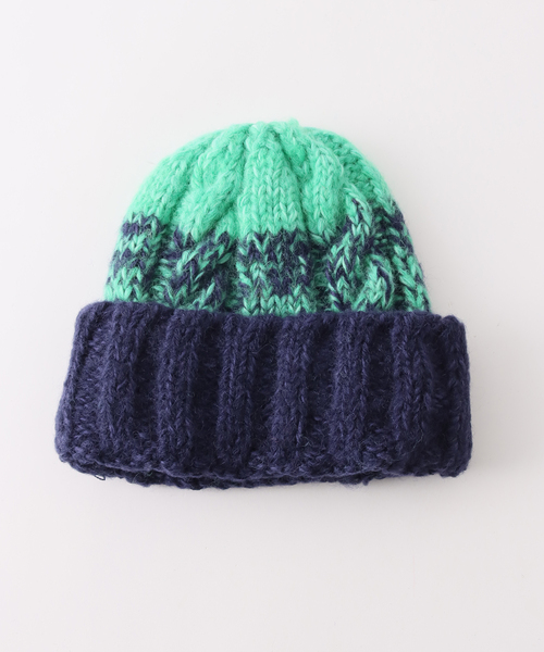 SUBLIME(サブライム)の「SUBLiME/サブライム HAND KNIT FISHERMAN WT(ニットキャップ/ビーニー・メンズ・ブラック/ネイビー/マスタード・FREE)」の4枚目の写真