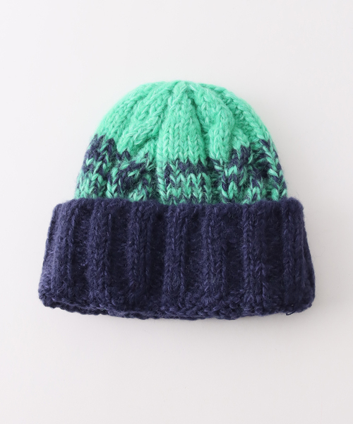 SUBLIME(サブライム)の「SUBLiME/サブライム HAND KNIT FISHERMAN WT(ニットキャップ/ビーニー・メンズ・ブラック/ネイビー/マスタード・FREE)」の5枚目の写真