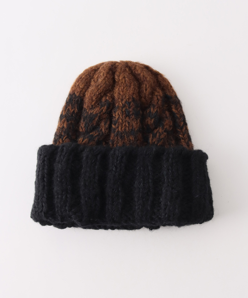 SUBLIME(サブライム)の「SUBLiME/サブライム HAND KNIT FISHERMAN WT(ニットキャップ/ビーニー・メンズ・ブラック/ネイビー/マスタード・FREE)」の9枚目の写真