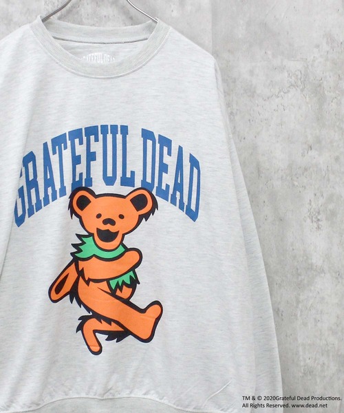Grateful Dead(グレイトフルデッド)の「GRATEFUL DEAD グレイトフルデッド 綿タッチ ミニ裏毛 スウェット(スウェット・メンズ・ネイビー/オートミール/ベージュ/チャコール/杢グレー/オフホワイト/グリーン/ブラック・XL/L/M)」の6枚目の写真