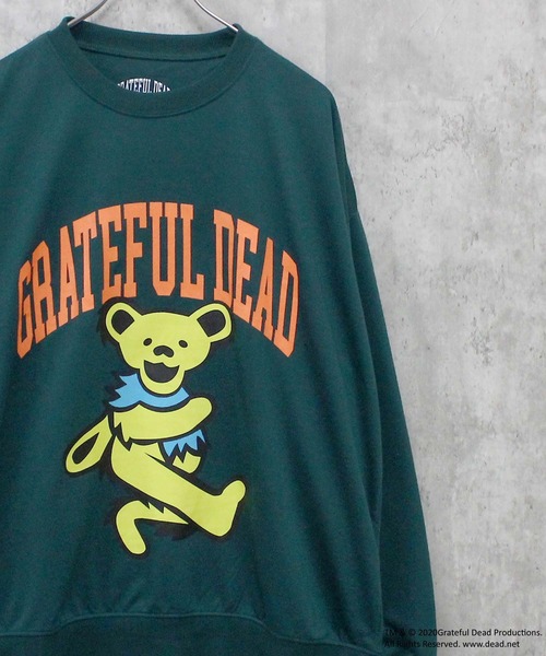 Grateful Dead(グレイトフルデッド)の「GRATEFUL DEAD グレイトフルデッド 綿タッチ ミニ裏毛 スウェット(スウェット・メンズ・ネイビー/オートミール/ベージュ/チャコール/杢グレー/オフホワイト/グリーン/ブラック・XL/L/M)」の7枚目の写真