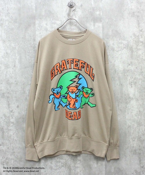 Grateful Dead(グレイトフルデッド)の「GRATEFUL DEAD グレイトフルデッド 綿タッチ ミニ裏毛 スウェット(スウェット・メンズ・ネイビー/オートミール/ベージュ/チャコール/杢グレー/オフホワイト/グリーン/ブラック・XL/L/M)」の13枚目の写真