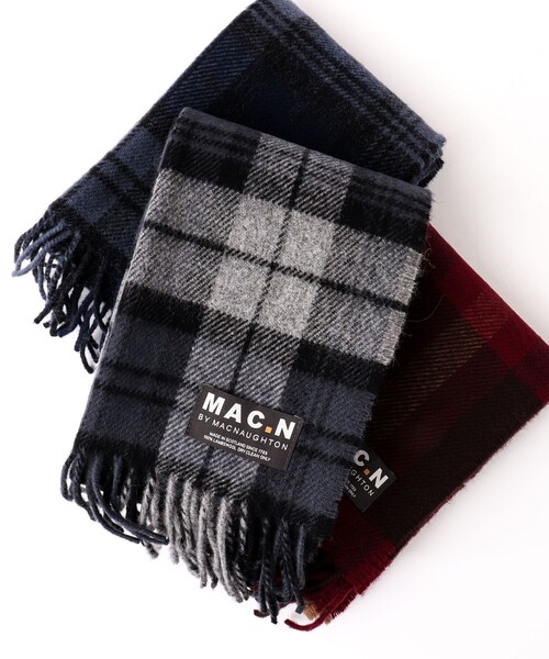 NOLLEY’S（ノーリーズ）の「【MAC.N/マックエヌ】Lambswool Scarf Check 30（マフラー・メンズ・ブルー系その他6/グレー系その他/イエロー系その他/オレンジ系その他/レッド系その他・FREE）」の2枚目の写真