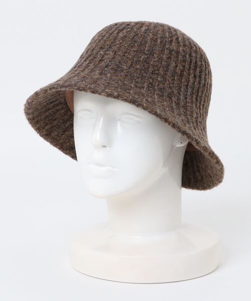 polcadot(ポルカドット)の「サーモニットハット(ハット・レディース・ブラウン/チャコールグレー/アイボリー・FREE)」の2枚目の写真