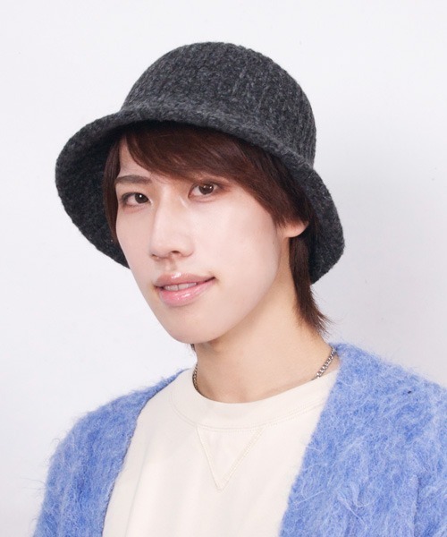 polcadot(ポルカドット)の「サーモニットハット(ハット・レディース・ブラウン/チャコールグレー/アイボリー・FREE)」の1枚目の写真