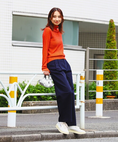 B:MING by BEAMS（ビーミングバイビームス）の「配色リブ ニット トップス（ニット/セーター・レディース・ピンク/オレンジ/ブルー・ONE SIZE）」の17枚目の写真