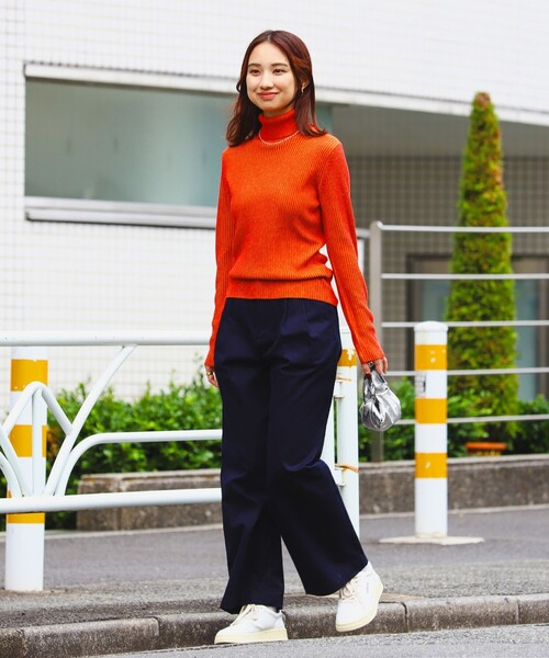 B:MING by BEAMS（ビーミングバイビームス）の「配色リブ ニット トップス（ニット/セーター・レディース・ピンク/オレンジ/ブルー・ONE SIZE）」の18枚目の写真