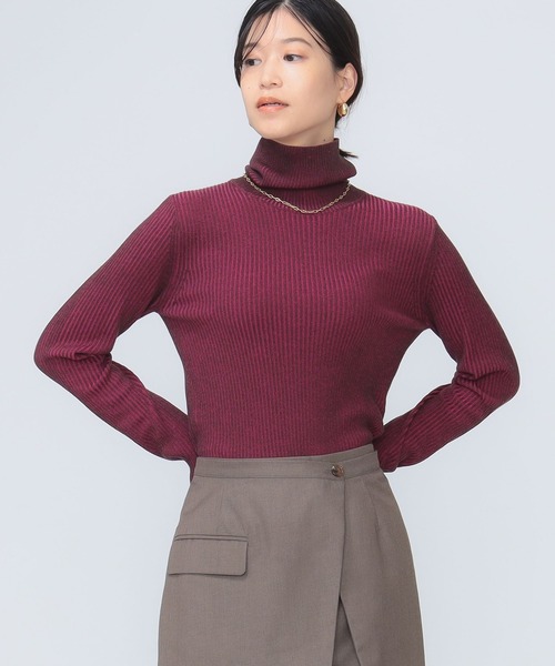 B:MING by BEAMS（ビーミングバイビームス）の「配色リブ ニット トップス（ニット/セーター・レディース・ピンク/オレンジ/ブルー・ONE SIZE）」の7枚目の写真