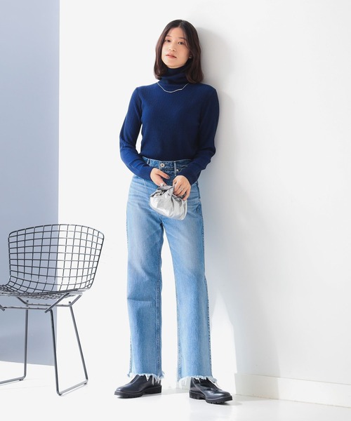 B:MING by BEAMS（ビーミングバイビームス）の「配色リブ ニット トップス（ニット/セーター・レディース・ピンク/オレンジ/ブルー・ONE SIZE）」の10枚目の写真