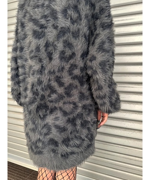 EGOIST(エゴイスト)の「レオパード柄シャギーニットカーディガン(カーディガン/ボレロ・レディース・ベージュ/グレー・FREE)」の11枚目の写真