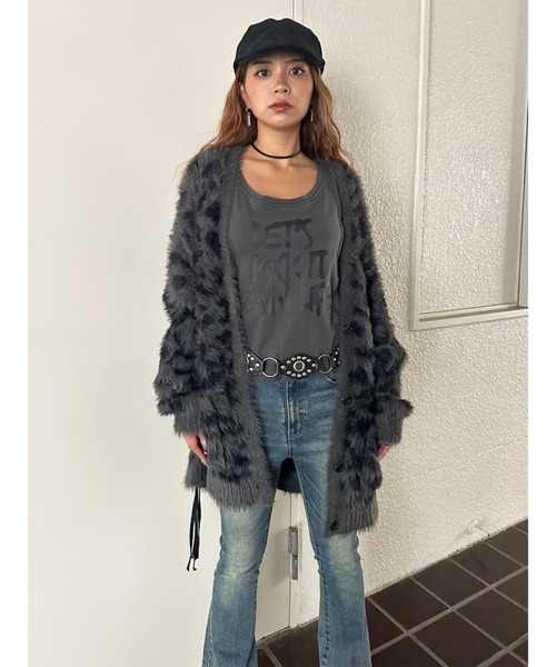 EGOIST(エゴイスト)の「レオパード柄シャギーニットカーディガン(カーディガン/ボレロ・レディース・ベージュ/グレー・FREE)」の16枚目の写真