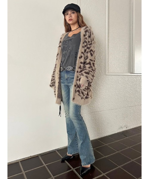 EGOIST(エゴイスト)の「レオパード柄シャギーニットカーディガン(カーディガン/ボレロ・レディース・ベージュ/グレー・FREE)」の19枚目の写真