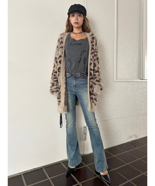 EGOIST(エゴイスト)の「レオパード柄シャギーニットカーディガン(カーディガン/ボレロ・レディース・ベージュ/グレー・FREE)」の20枚目の写真