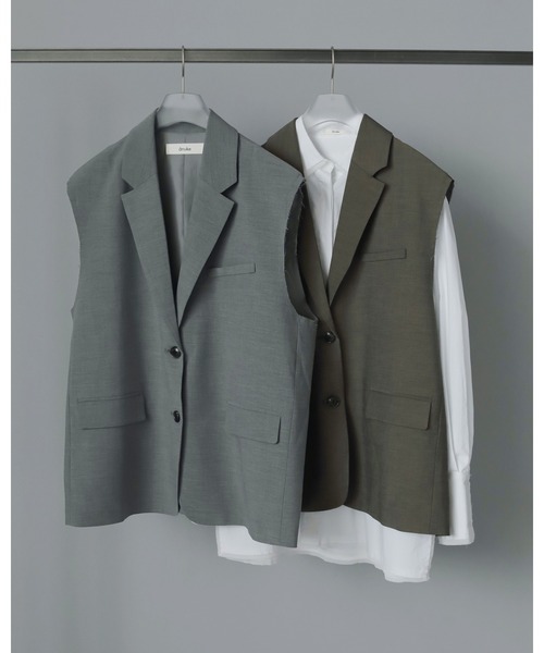 anuke／Cutoff Over Vest 36サイズ　ブラウン ànuke online store（アンヌーク） / Cutoff Over VestCutoff