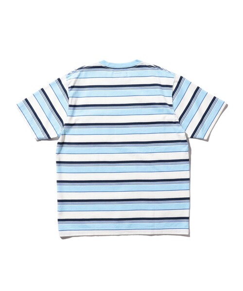 BEAMS PLUS(ビームスプラス)の「マルチ ストライプ ポケット Tシャツ(Tシャツ/カットソー・メンズ・オフホワイト/レッド/サックスブルー/パープル・M/L/XL/S)」の17枚目の写真