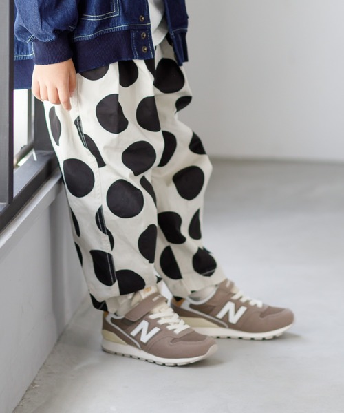 MAKE YOUR DAY(メイクユアデイ)の「ドットと無地のバルーンパンツ■80~140cm(その他パンツ・キッズ・ベージュ/イエロー/オリーブ・80/90/100/110/120/130/140)」の2枚目の写真