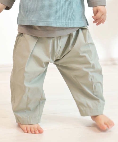 MAKE YOUR DAY(メイクユアデイ)の「ドットと無地のバルーンパンツ■80~140cm(その他パンツ・キッズ・ベージュ/イエロー/オリーブ・80/90/100/110/120/130/140)」の1枚目の写真