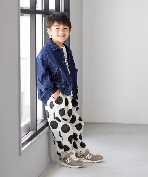 MAKE YOUR DAY(メイクユアデイ)の「ドットと無地のバルーンパンツ■80~140cm(その他パンツ・キッズ・ベージュ/イエロー/オリーブ・80/90/100/110/120/130/140)」の7枚目の写真