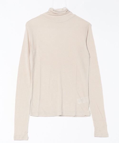 LOWRYS FARM（ローリーズファーム）の「セミシアーハイネックLS 150374（Tシャツ/カットソー・レディース・ベージュ/ブラック/オフホワイト・FREE）」の8枚目の写真
