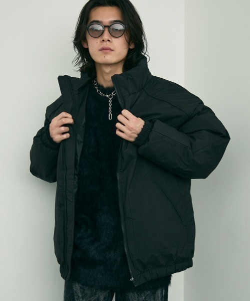 【セール】zip up stand puffer jacket / ジップアップスタンドパッファージャケット（ブルゾン）｜Shoowtime（ショウタイム）