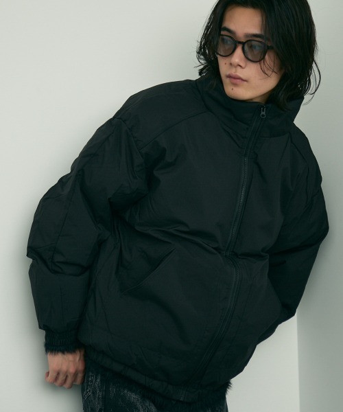 【セール】zip up stand puffer jacket / ジップアップスタンドパッファージャケット（ブルゾン）｜Shoowtime（ショウタイム）