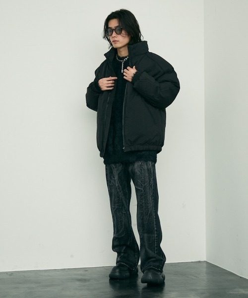 【セール】zip up stand puffer jacket / ジップアップスタンドパッファージャケット（ブルゾン）｜Shoowtime（ショウタイム）