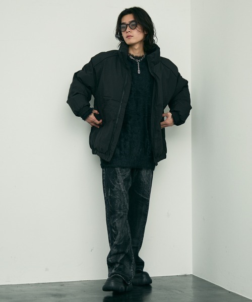 【セール】zip up stand puffer jacket / ジップアップスタンドパッファージャケット（ブルゾン）｜Shoowtime（ショウタイム）