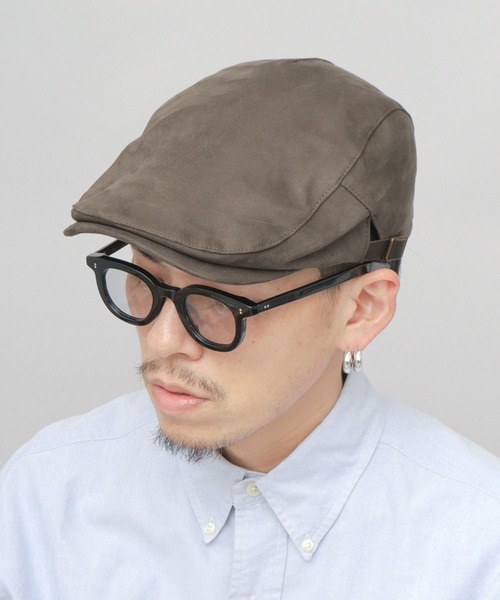 Ruben（ルーベン）の「フェイクスエード ハンチング（ハンチング/ベレー帽・メンズ・ブラック/グレー・FREE）」の6枚目の写真