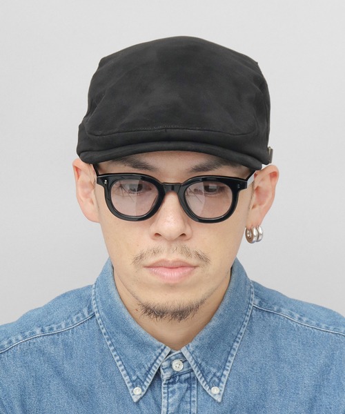 Ruben（ルーベン）の「フェイクスエード ハンチング（ハンチング/ベレー帽・メンズ・ブラック/グレー・FREE）」の5枚目の写真