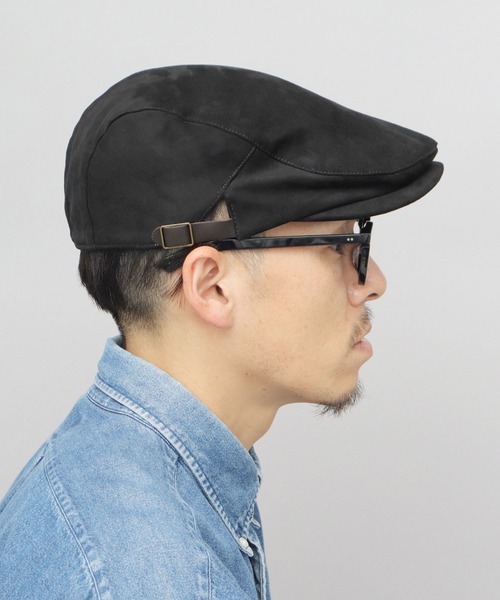 Ruben（ルーベン）の「フェイクスエード ハンチング（ハンチング/ベレー帽・メンズ・ブラック/グレー・FREE）」の7枚目の写真