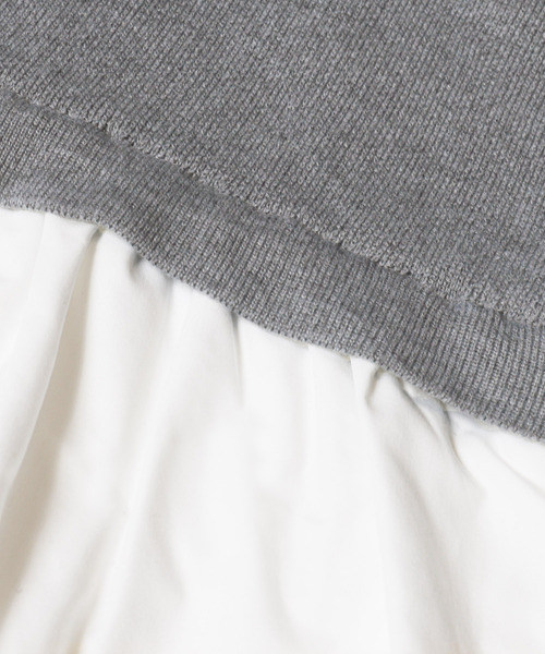 coca(coca)(コカ)の「【WEB限定セール】ドッキングニットトップス(ニット/セーター・レディース・グレー/ネイビー・M/L)」の16枚目の写真