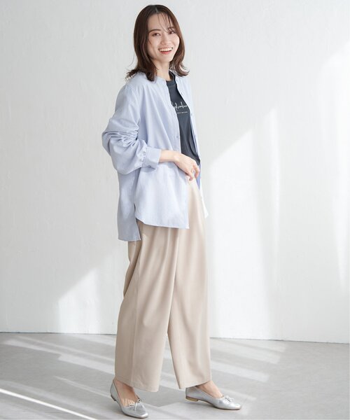 ikka（イッカ）の「ロゴフォトプリントロンT（Tシャツ/カットソー・レディース・オフホワイト/ホワイト/ブラック/チャコールグレー・M/L/S）」の5枚目の写真