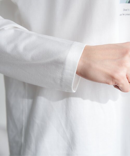 ikka（イッカ）の「ロゴフォトプリントロンT（Tシャツ/カットソー・レディース・オフホワイト/ホワイト/ブラック/チャコールグレー・M/L/S）」の10枚目の写真