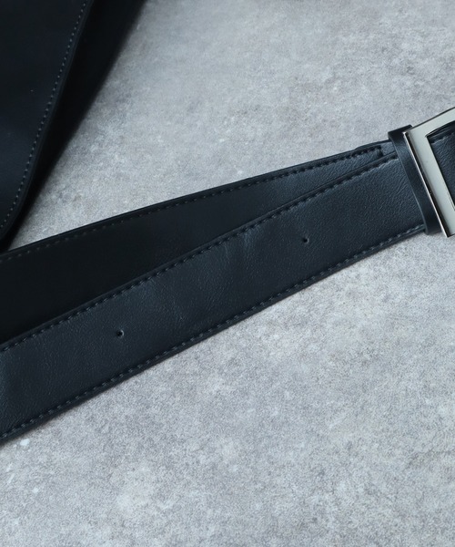 welise（ウェライズ）の「【welise/ウェライズ】アーティフィシャルスキン モードビッグショルダーバッグ/合成皮革（ショルダーバッグ・メンズ・ブラック・FREE）」の3枚目の写真