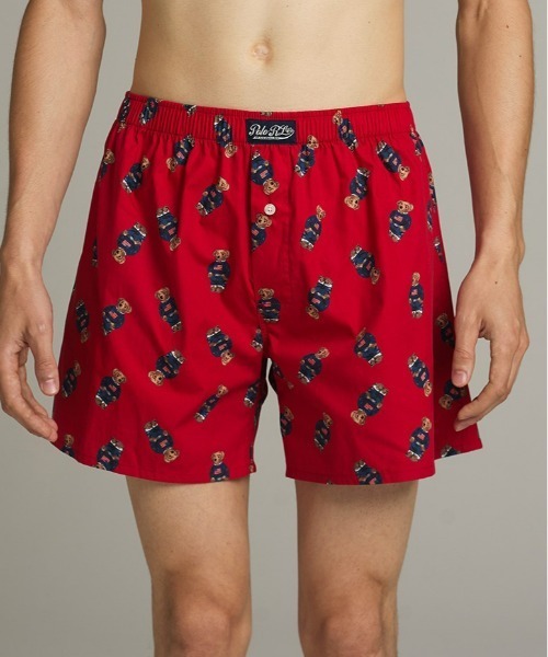 POLO RALPH LAUREN（ポロ ラルフ ローレン）の「【POLO RALPH LAUREN】コアフラッグ ウーブントランクス（トランクス・メンズ・ネイビー/レッド・LARGE/MEDIUM/SMALL）」の2枚目の写真