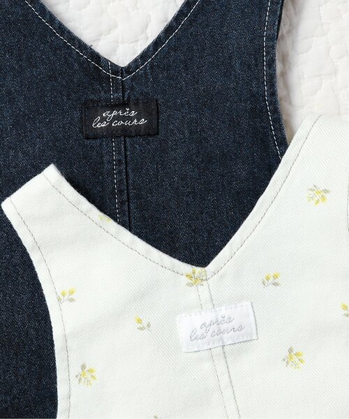 apres les cours（アプレレクール）の「ハートポケットベビージャンスカ（その他ベビーウェア・キッズ・アイボリー/インディゴブルー・70/80）」の5枚目の写真