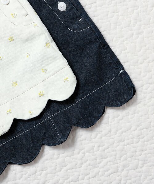 apres les cours（アプレレクール）の「ハートポケットベビージャンスカ（その他ベビーウェア・キッズ・アイボリー/インディゴブルー・70/80）」の6枚目の写真