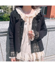 モチーフレース 花」に該当するカーディガン/ボレロファッション