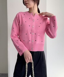 fredy emue | ハート刺繍ミラノリブカーディガン(カーディガン/ボレロ)